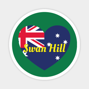 Swan Hill VIC Australia Australian Flag Heart Magnet